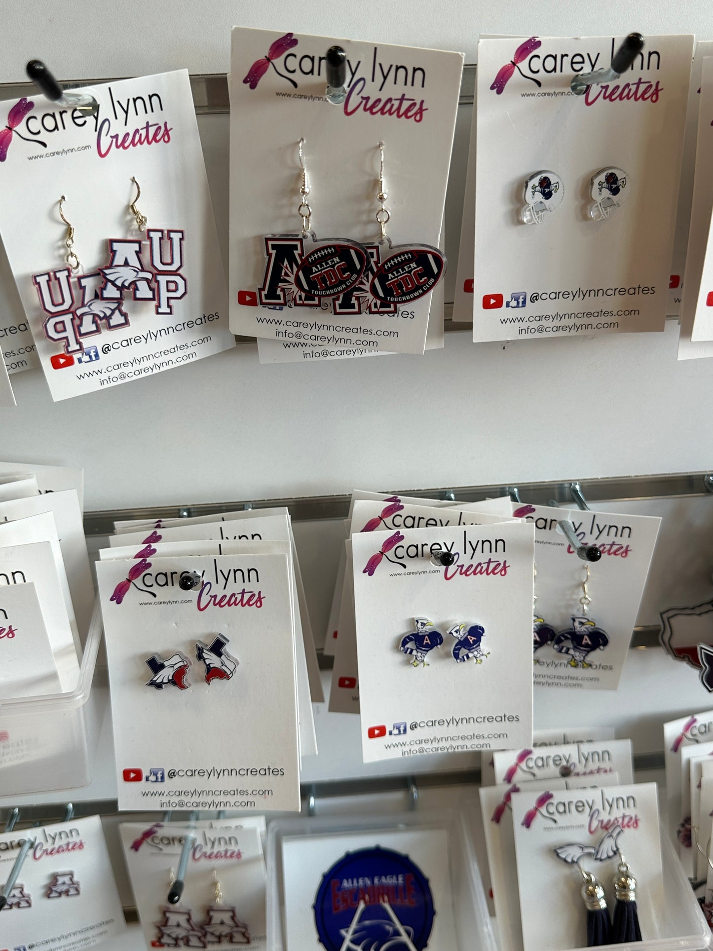 Allen Eagles Acrylic Earrings, Keychains, and  More