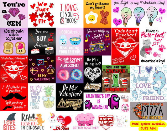 Valentines Day "Sticker" Cards